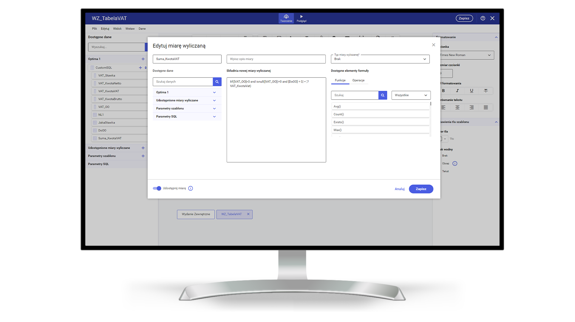 Przykładowy widok aplikacji Comarch sPrint — materiał producenta